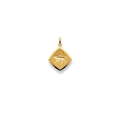 MUAU Schmuck  Anhänger Sternzeichen Löwe Gelbgold 750, 19x13mm 