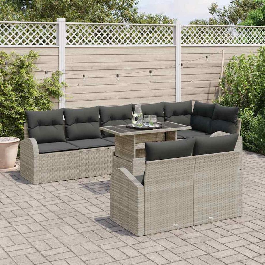 VidaXL Gartensofa-set poly-rattan  