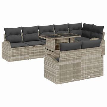 Gartensofa-set poly-rattan