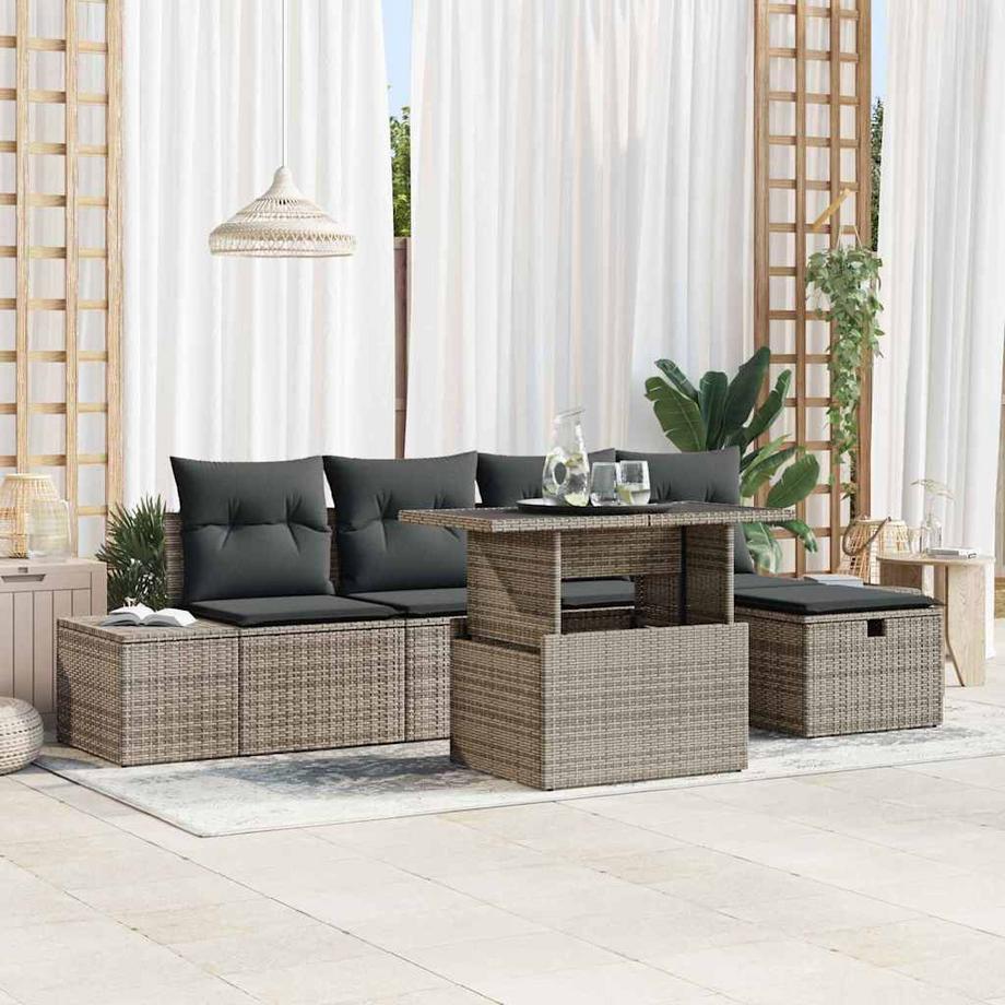 VidaXL Garten-sofa-set poly-rattan  