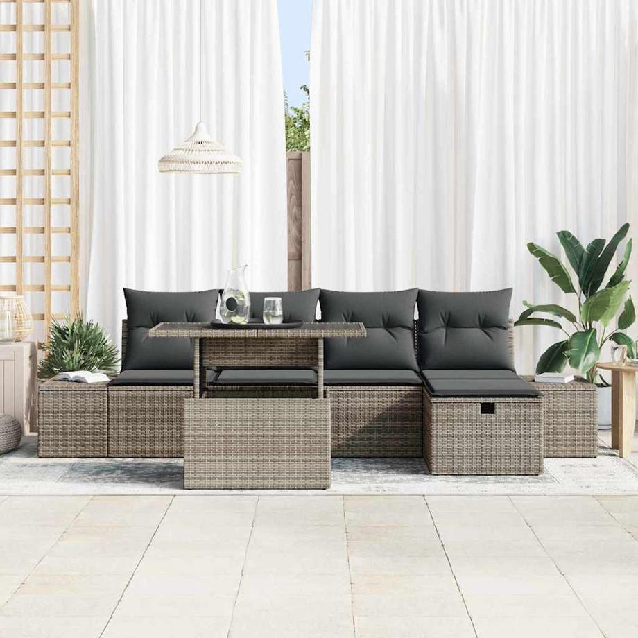 VidaXL Garten-sofa-set poly-rattan  