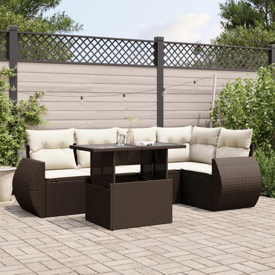 VidaXL set divano da giardino Polirattan  