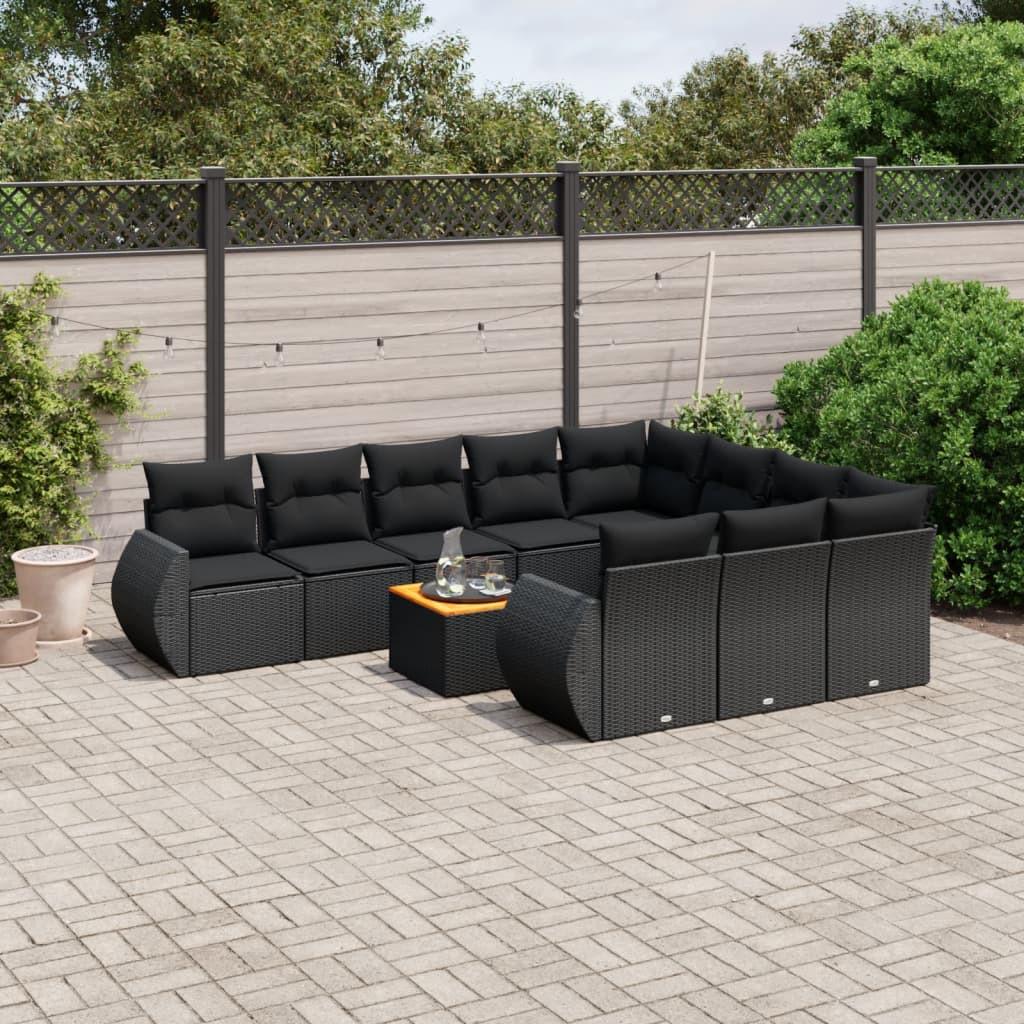 VidaXL set divano da giardino Polirattan  