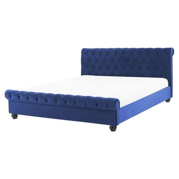 Letto con rete a doghe en Velluto Glamour AVALLON