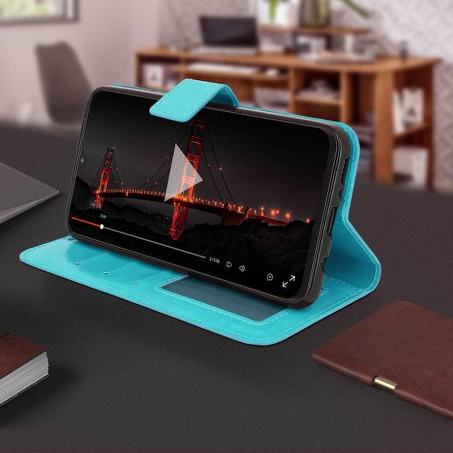 Avizar  Étui Vintage Samsung Galaxy M20 Bleu 