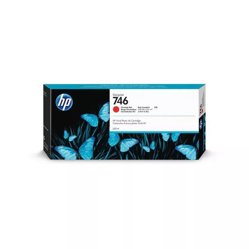 Hewlett-Packard – HP Tintenpatrone 746 chrom. red P2V81A DesignJet Z6 300ml, One Size