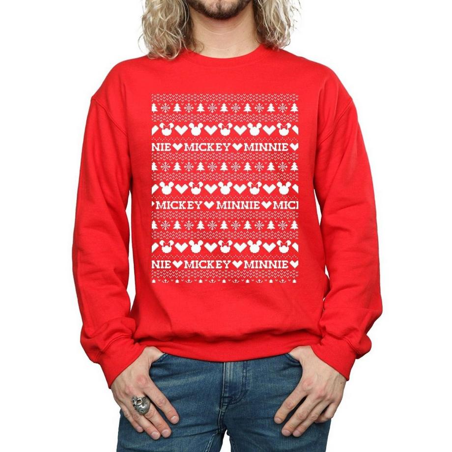 Disney Mickey Minnie Sweatshirt de Noël  