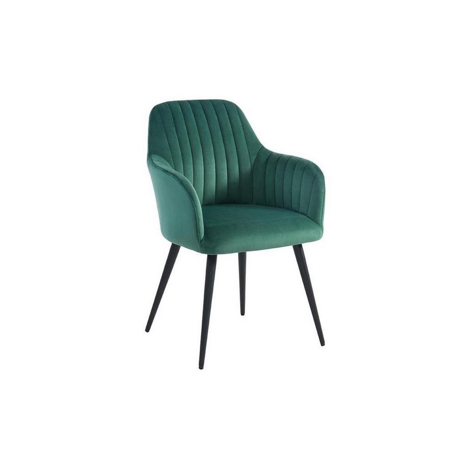 Vente-unique Stuhl mit Armlehnen 2erSet Samt es Metall ELEANA  