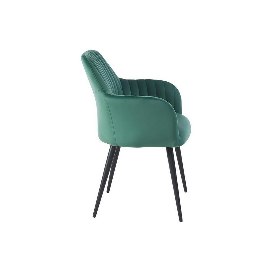 Vente-unique Stuhl mit Armlehnen 2erSet Samt es Metall ELEANA  