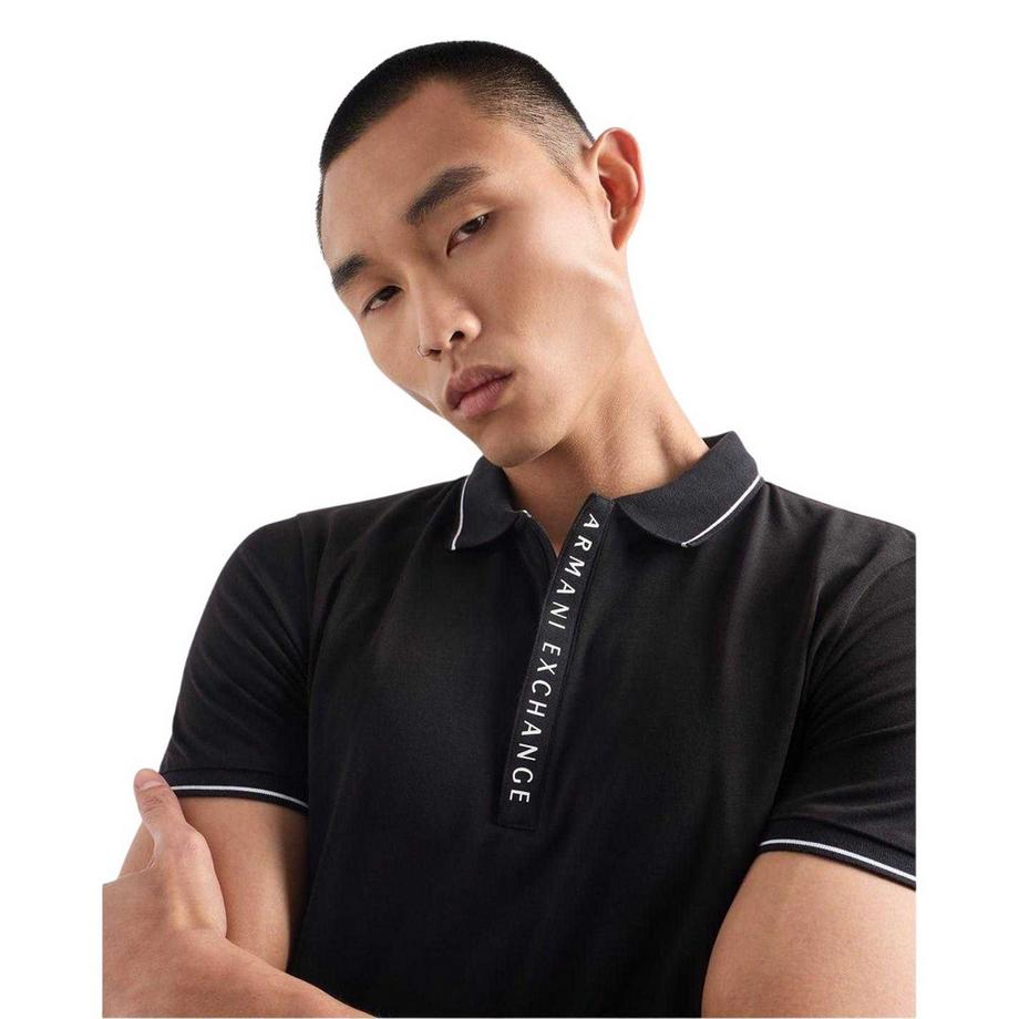Armani Exchange Poloshirt mit kurzem Reißverschluss  