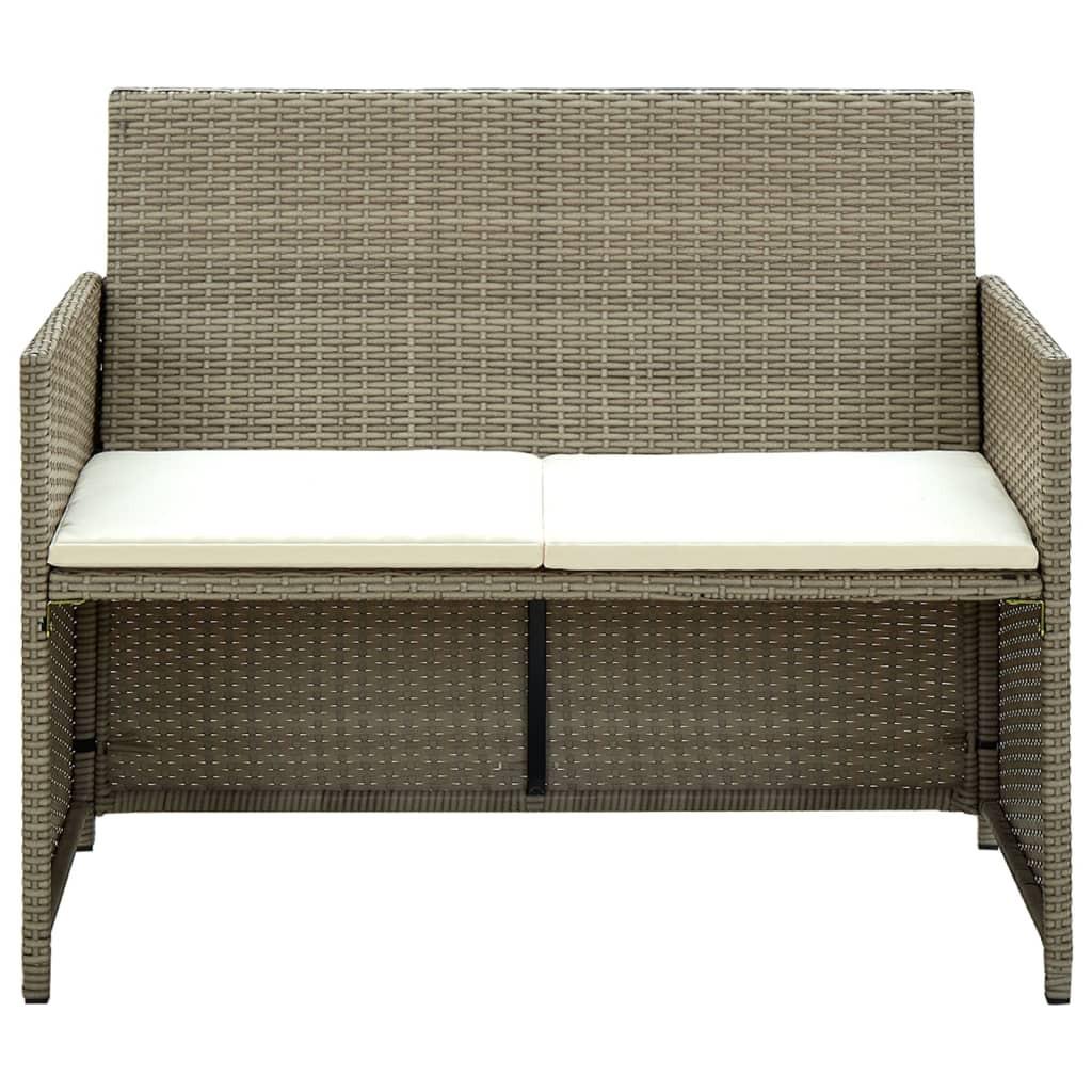 VidaXL Sofa poly-rattan  