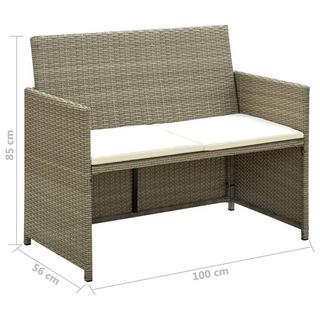 VidaXL Sofa poly-rattan  