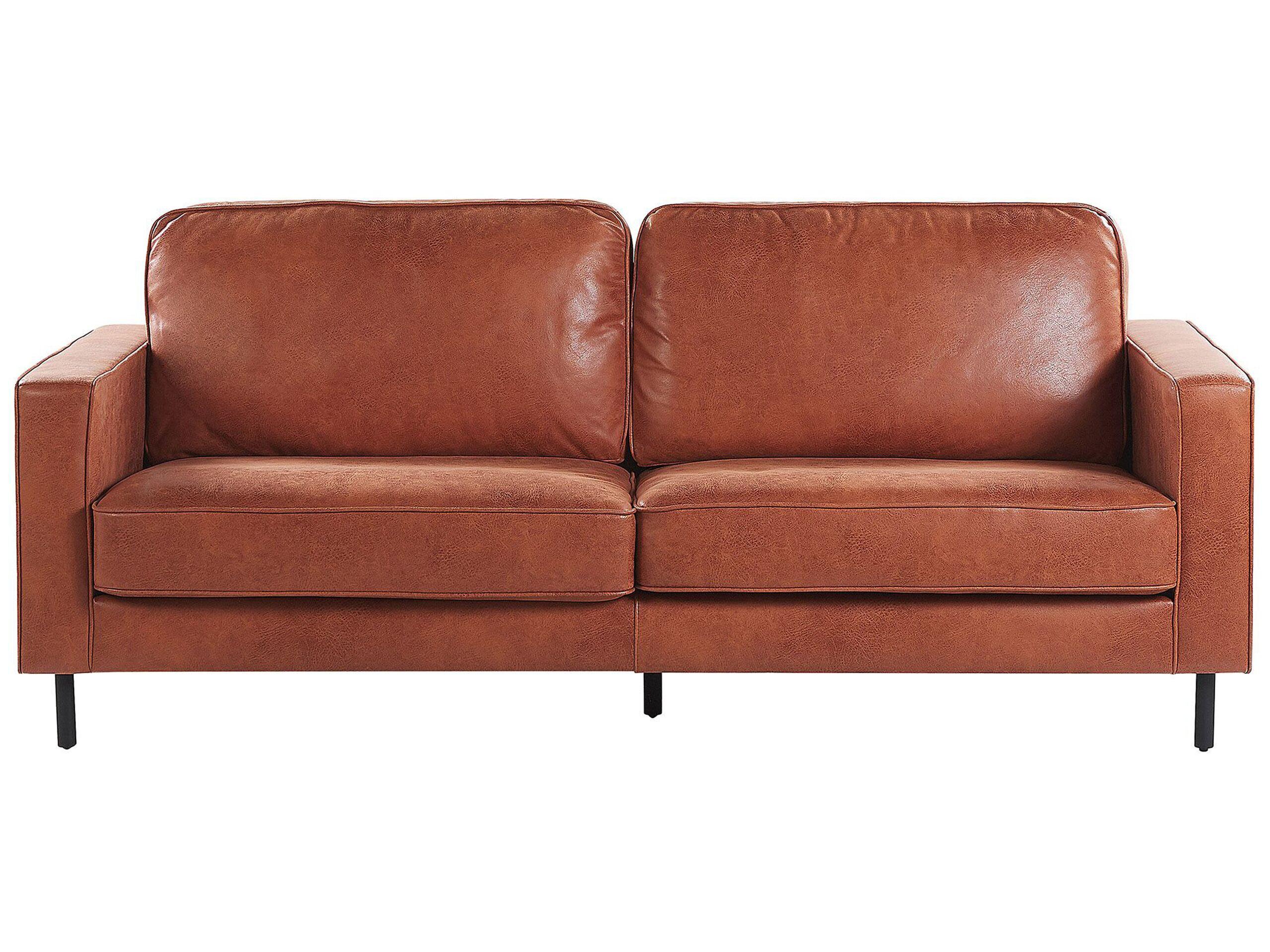 Beliani 3 Sitzer Sofa aus Kunstleder Retro SAVALEN  