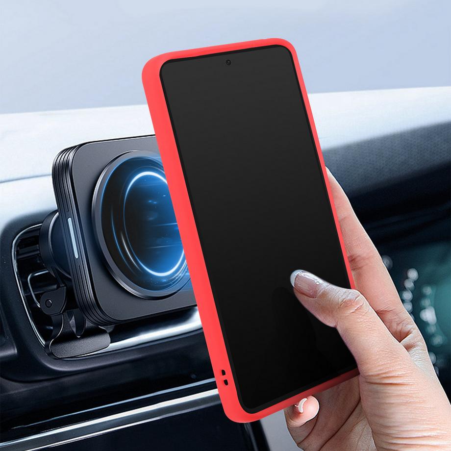 Avizar  Coque Support Xiaomi 13T , 13T Pro Rouge 