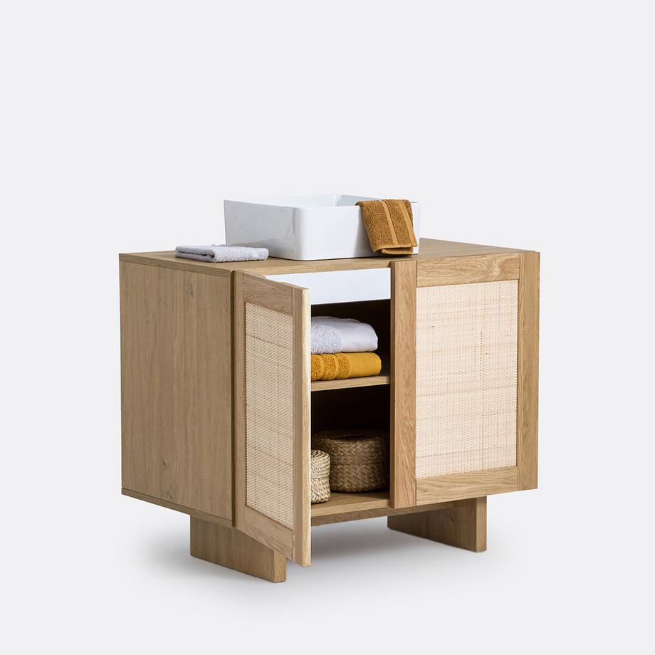 La Redoute Intérieurs Waschtisch Arty mit Rohrgeflecht  