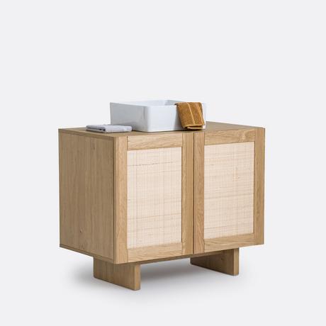 La Redoute Intérieurs Waschtisch Arty mit Rohrgeflecht  