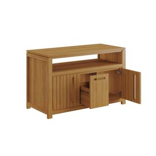 Vente-unique Waschbeckenunterschrank aus hellem Teakholz - 120 cm - SARATOK  