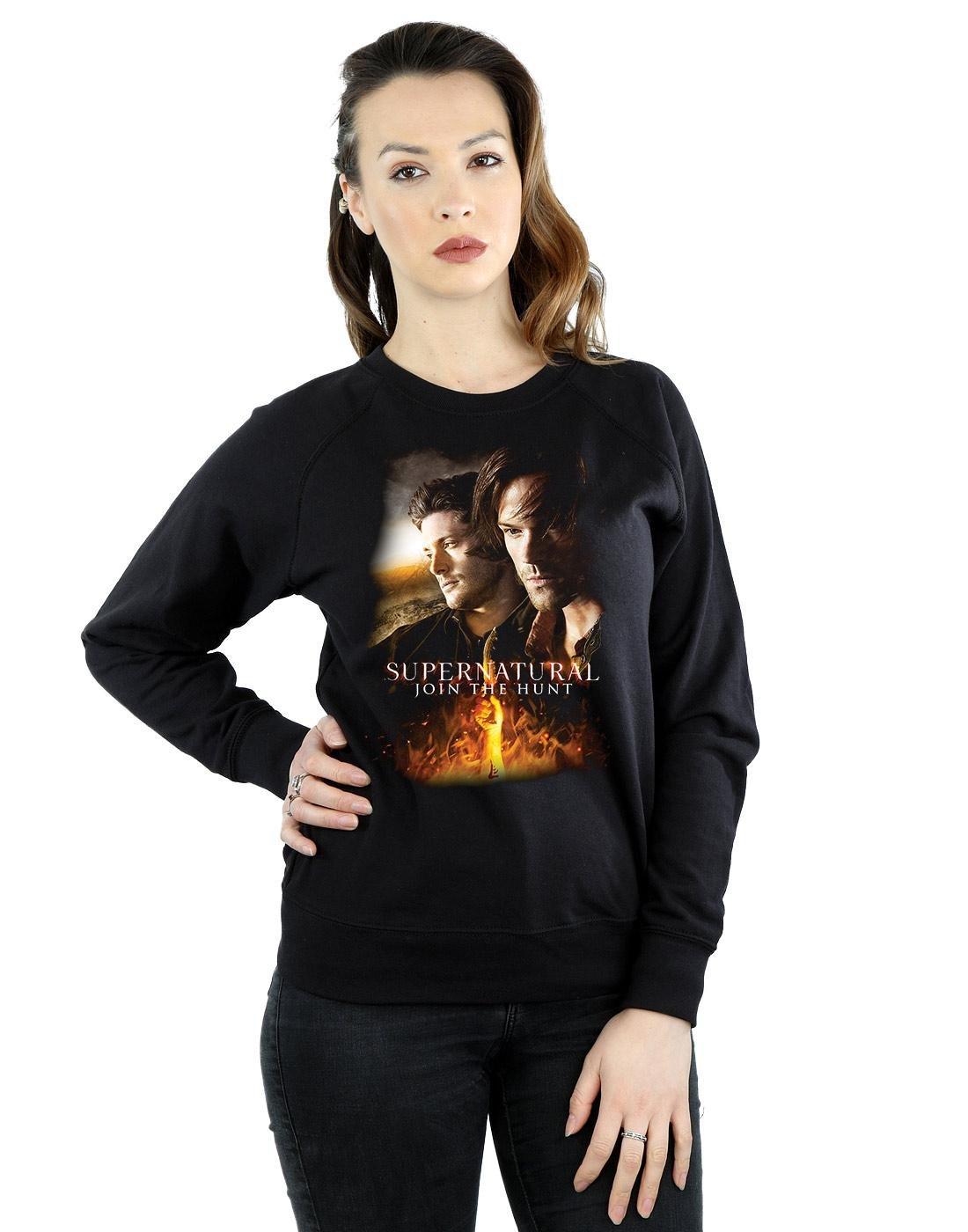 Supernatural  Flaming Poster Sweatshirt 
