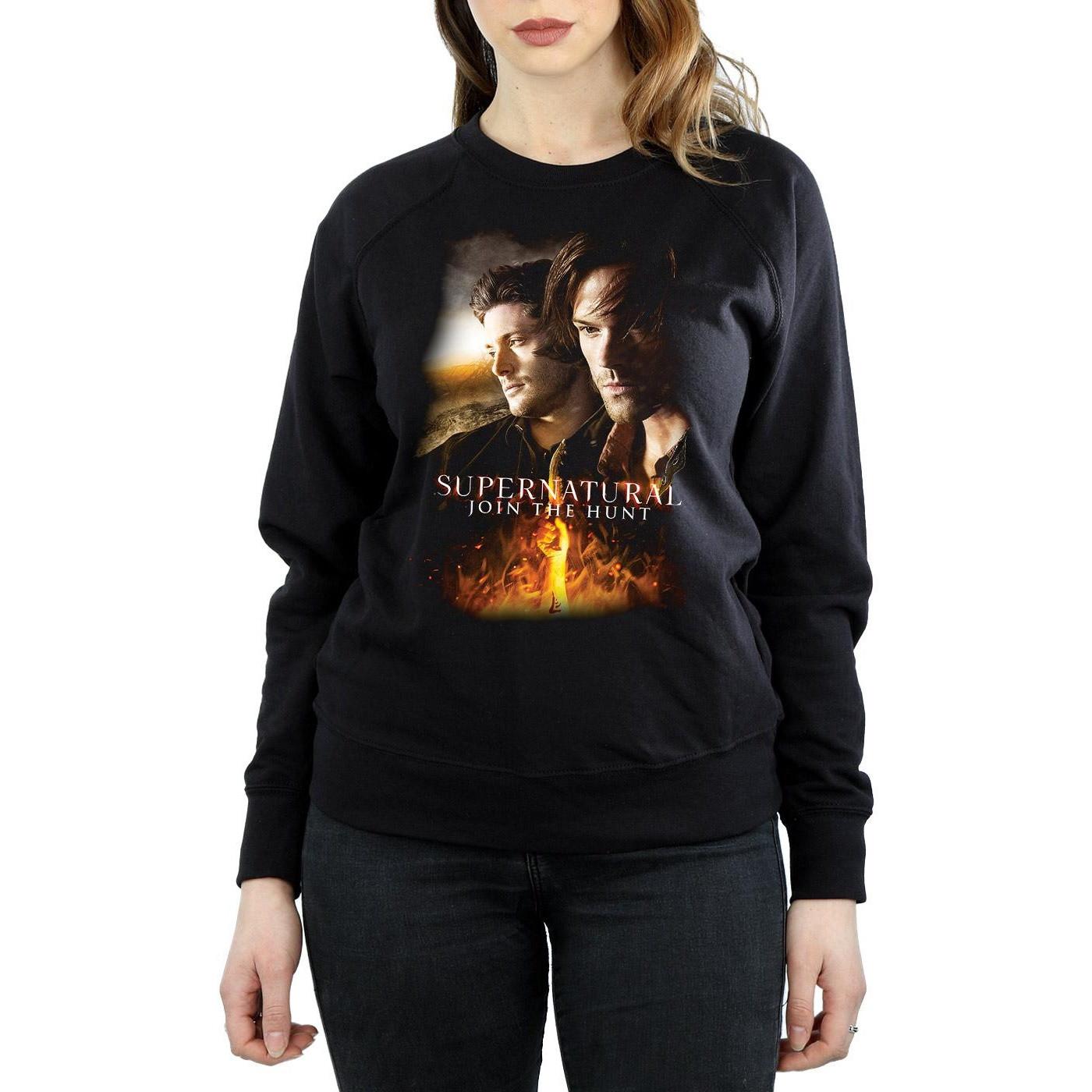 Supernatural Flaming Poster Sweatshirt  