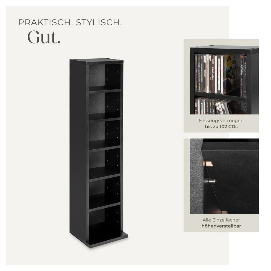 Tectake Scaffale per CD e DVD Juliane  effetto legno  