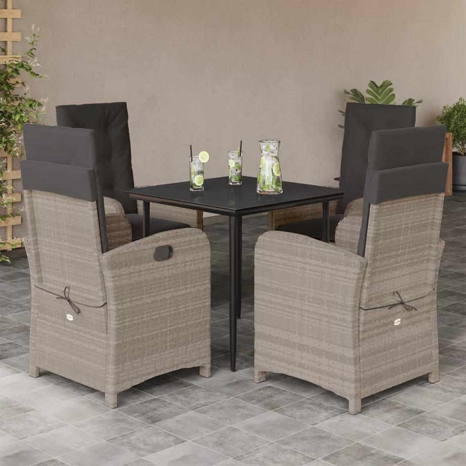 VidaXL set da pranzo da giardino Polirattan  
