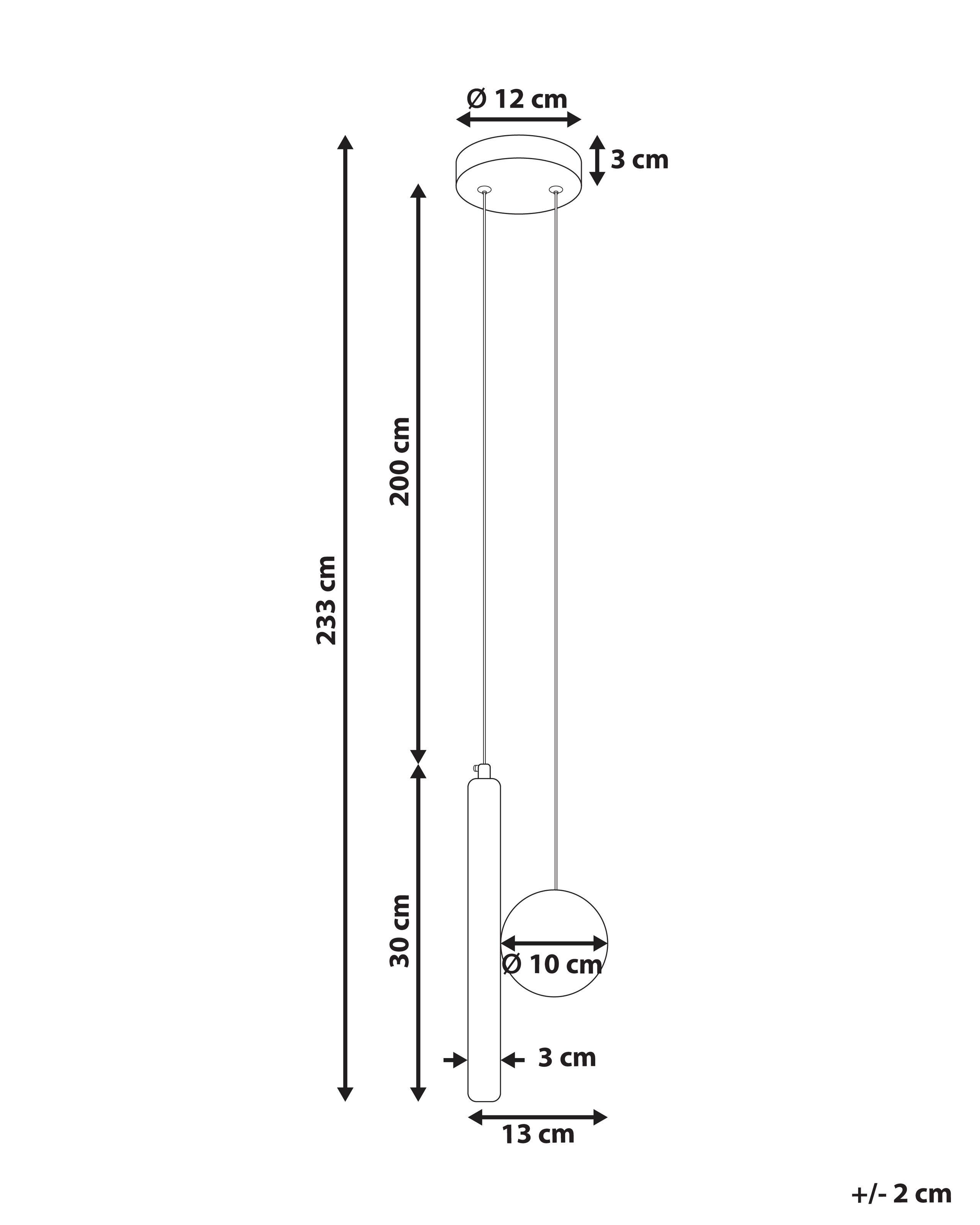 Beliani Lampe suspension en Aluminium Moderne DAMAS  