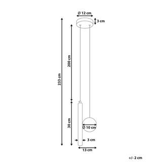 Beliani Lampe LED suspendue en Aluminium Moderne DAMAS  