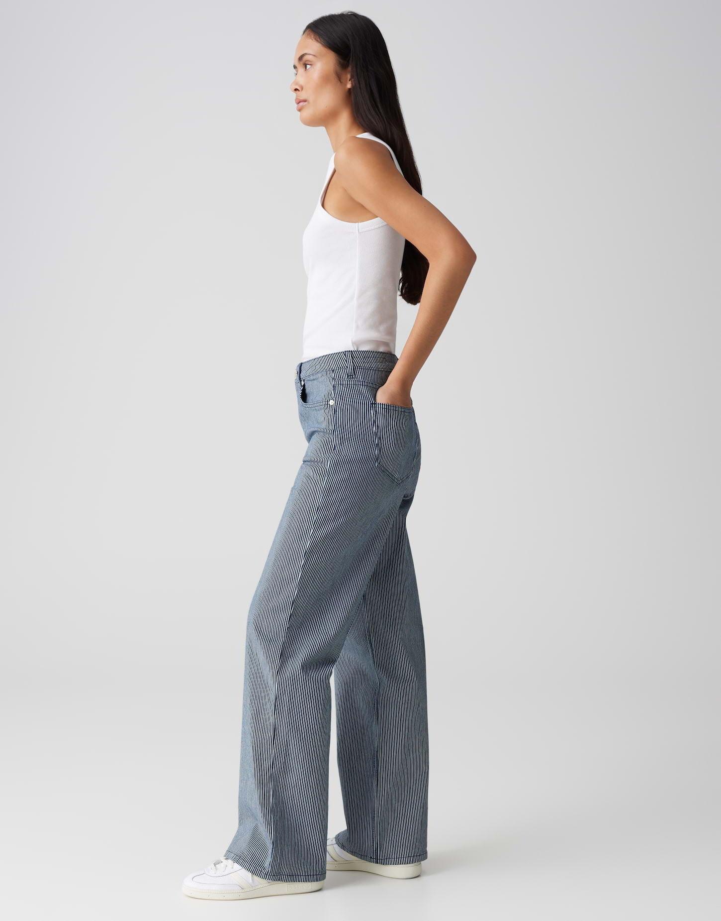 OPUS  Wide Leg Jeans Mivy striped Wide 