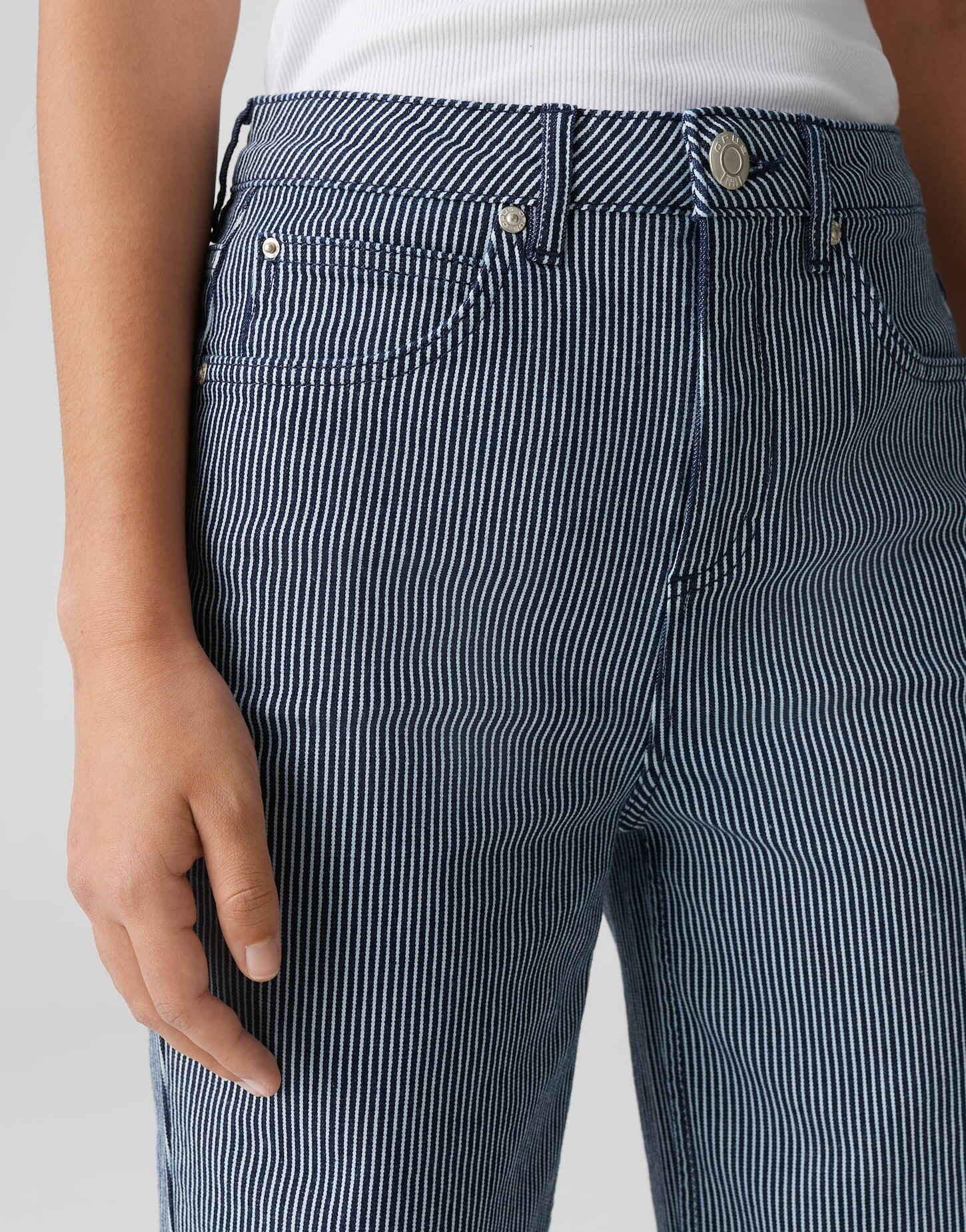 OPUS  Wide Leg Jeans Mivy striped Wide 