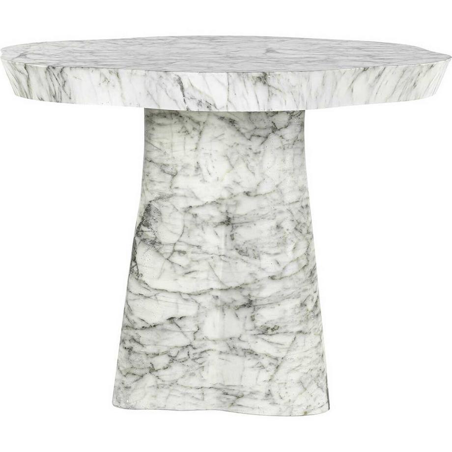 mutoni Table de salle à manger Rockyard ronde 100 white marble  