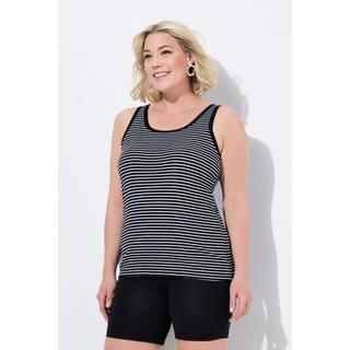 Ulla Popken Débardeur à rayures Soutien-gorge intégré Décolleté rond  