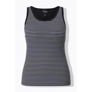 Ulla Popken Débardeur à rayures Soutien-gorge intégré Décolleté rond  