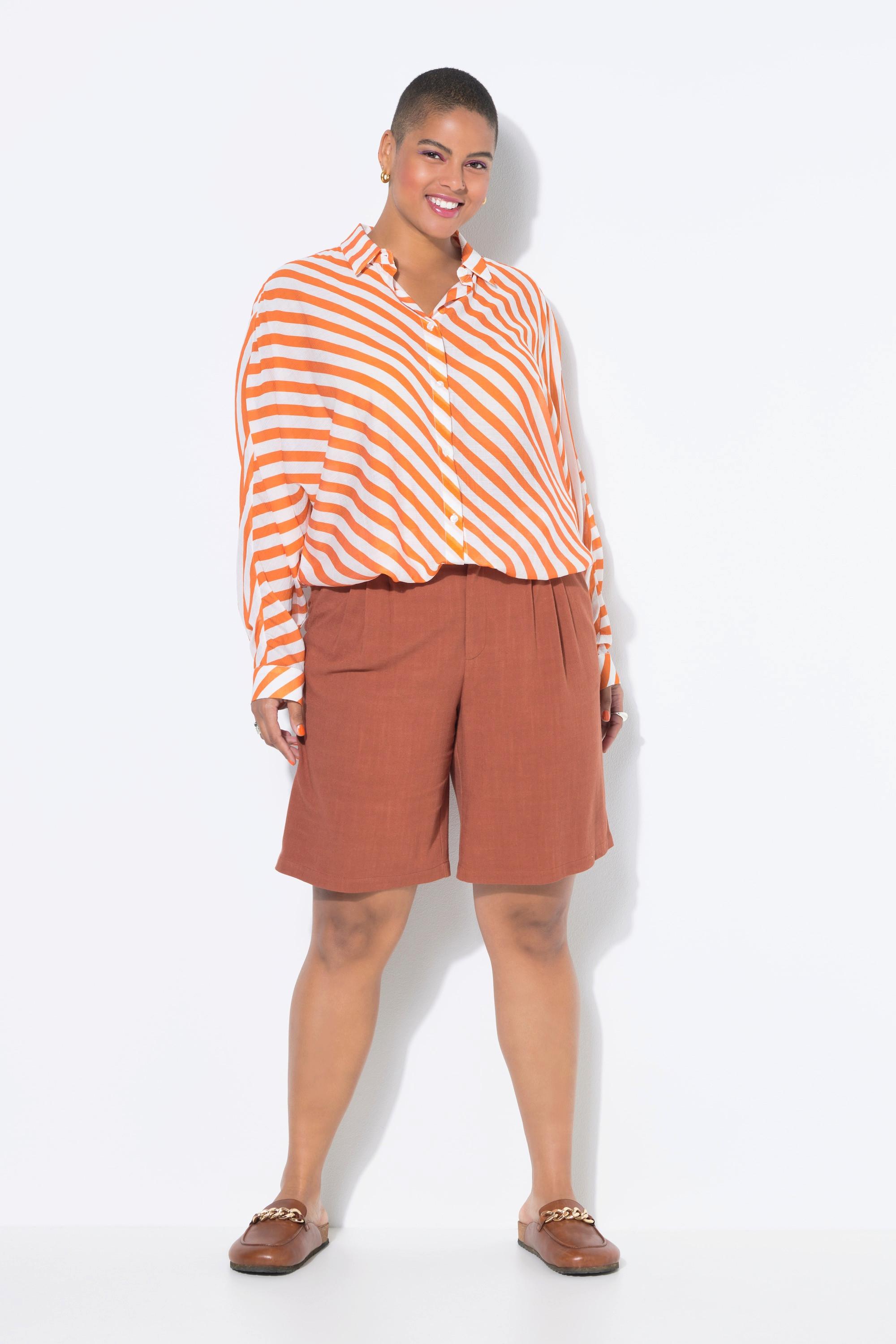 Studio Untold Leinenmix Bermuda Wide Legs Elastikbund  