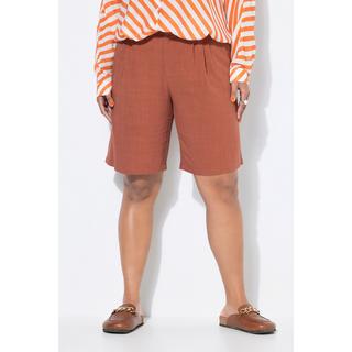 Studio Untold Leinenmix Bermuda Wide Legs Elastikbund  