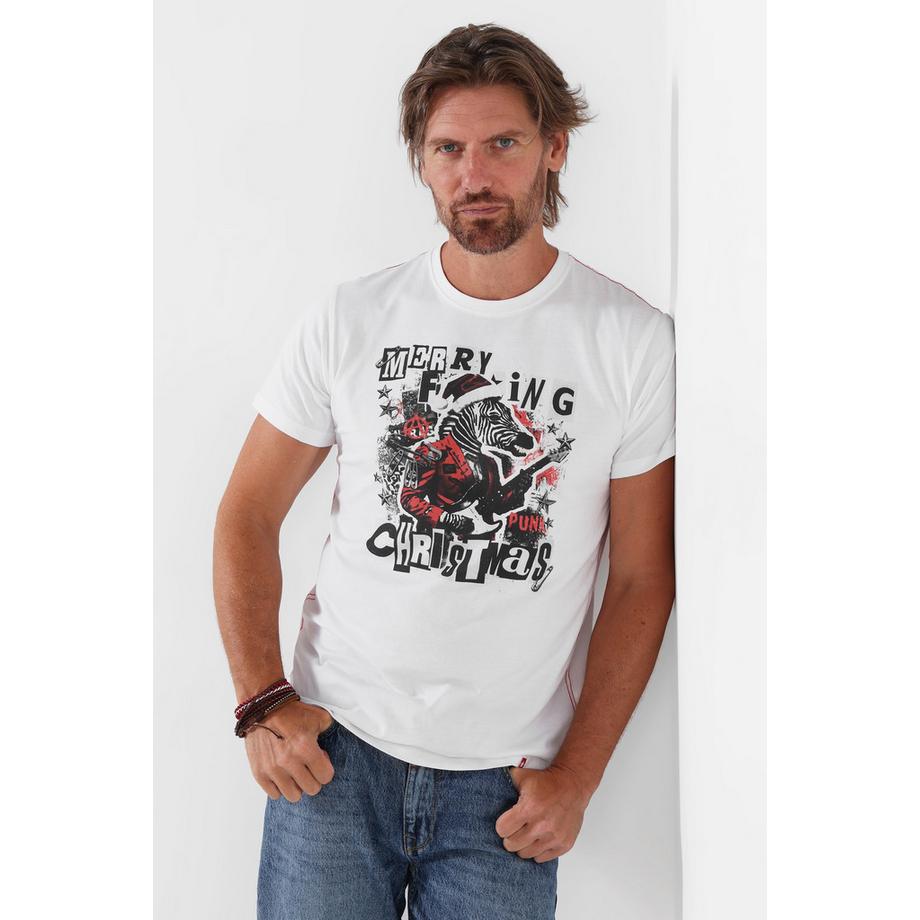 T-Shirt mit rockigem Zebra