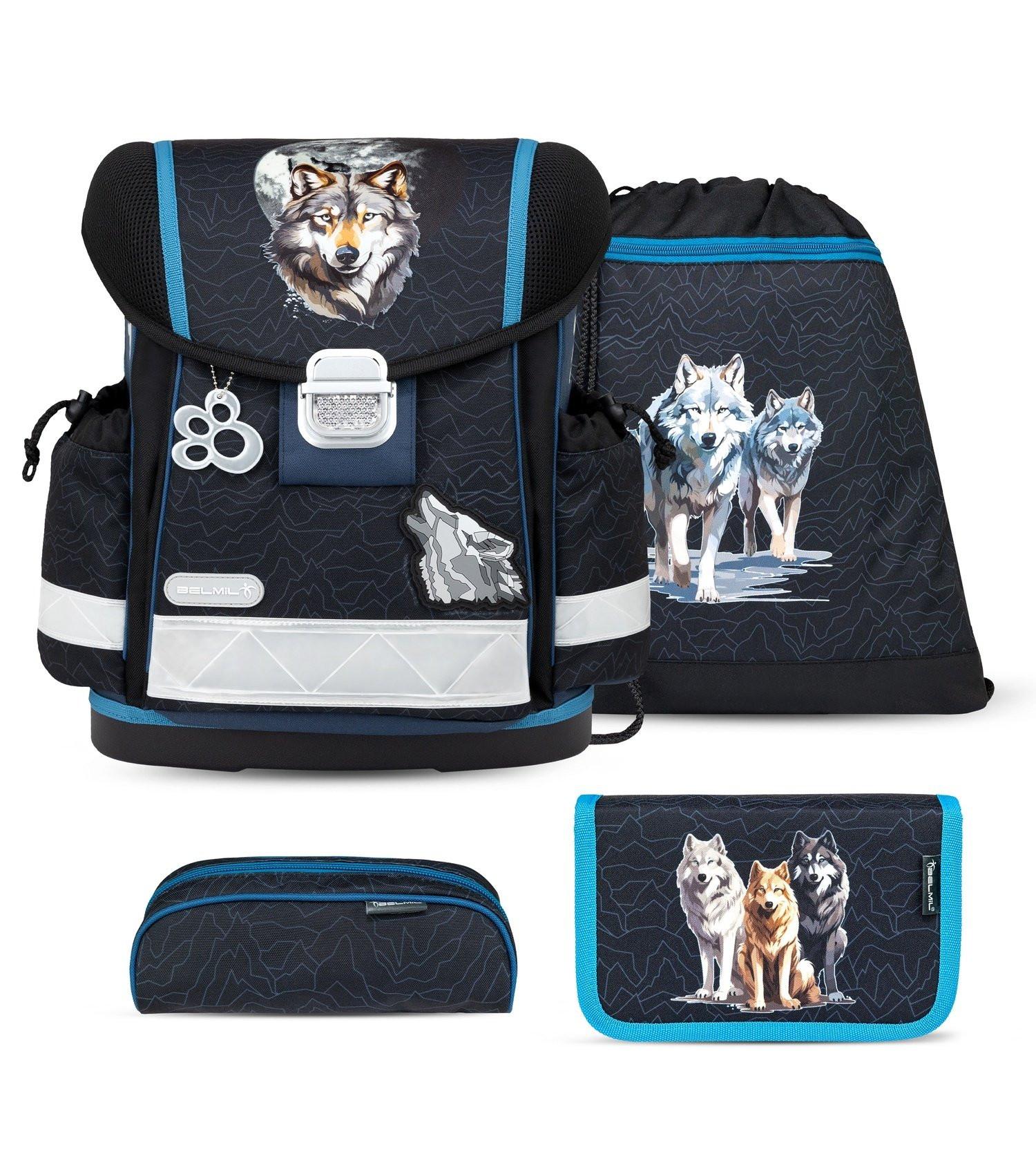 Belmil  CLASSY Schulrucksack-Set Wolves Pack 