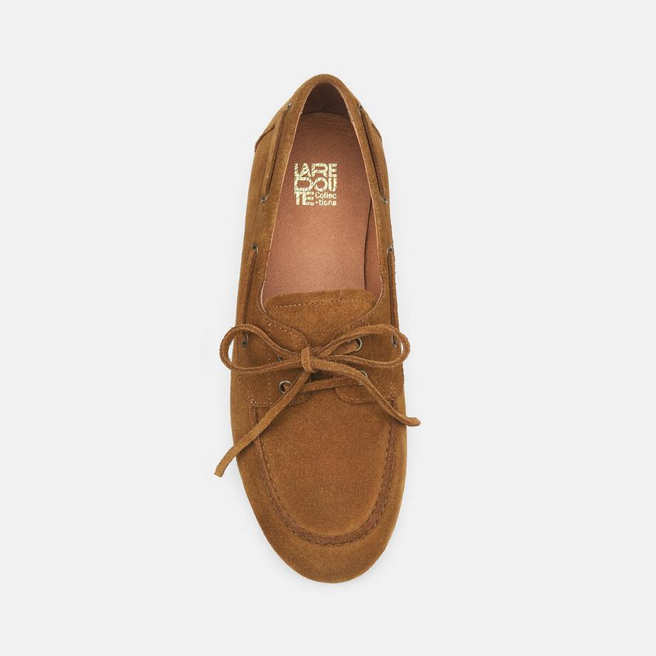La Redoute Collections Mocassins bateau en cuir suédé  
