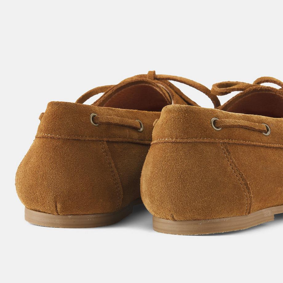 La Redoute Collections Mocassins bateau en cuir suédé  