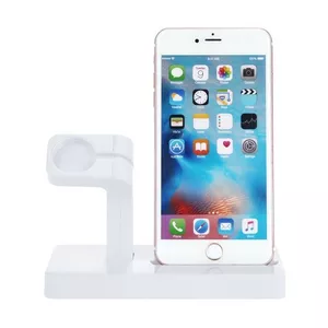 USB-Ladestation kompatibel mit Apple Watch und iPhone – Weiß