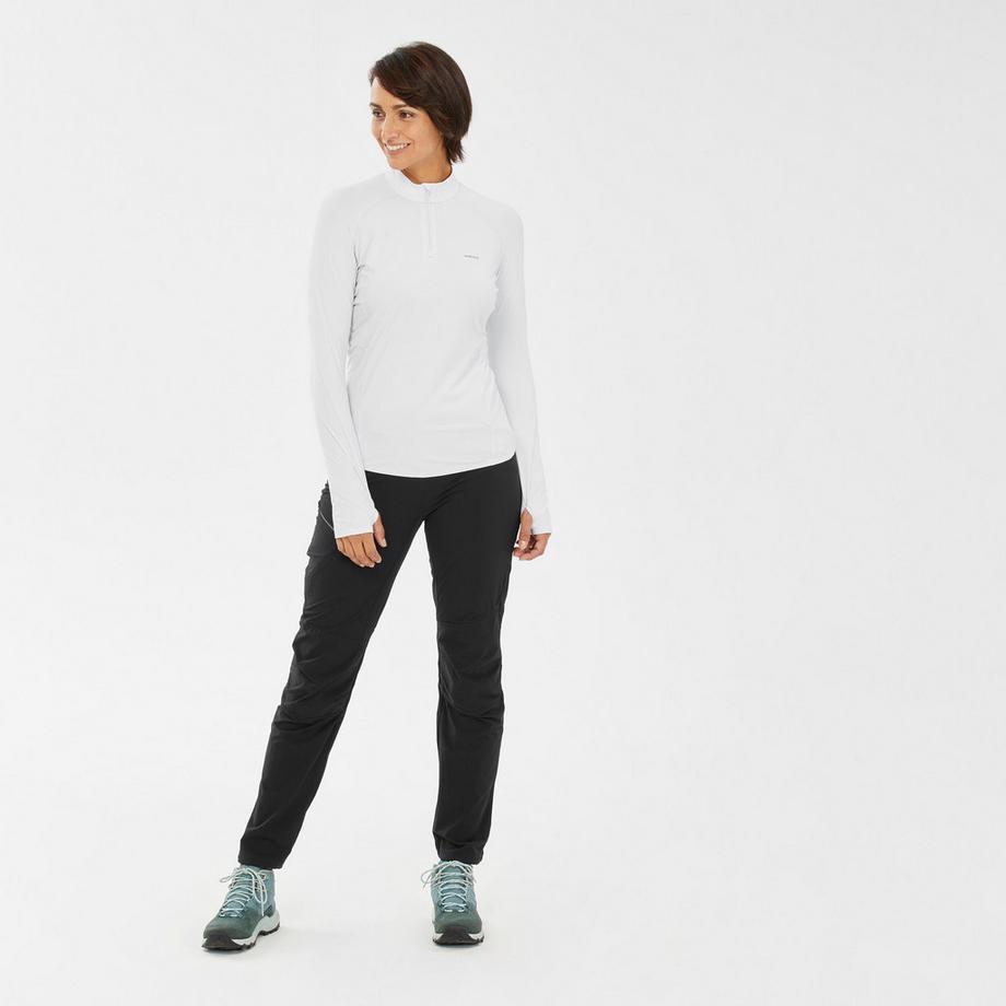 QUECHUA  Maglia maniche lunghe donna protezione UV trekking 