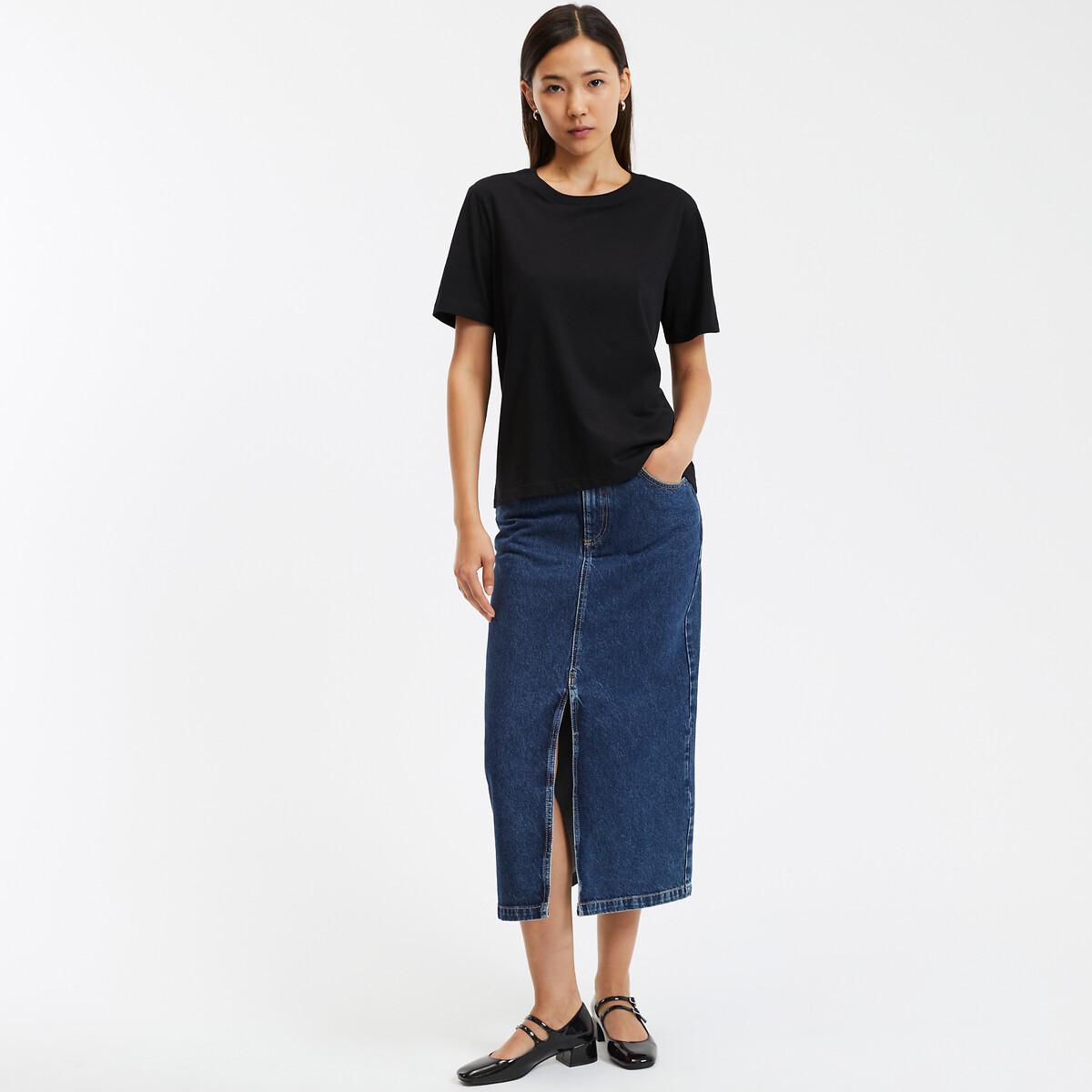 La Redoute Collections Rundhals Kurzarm T-Shirt  