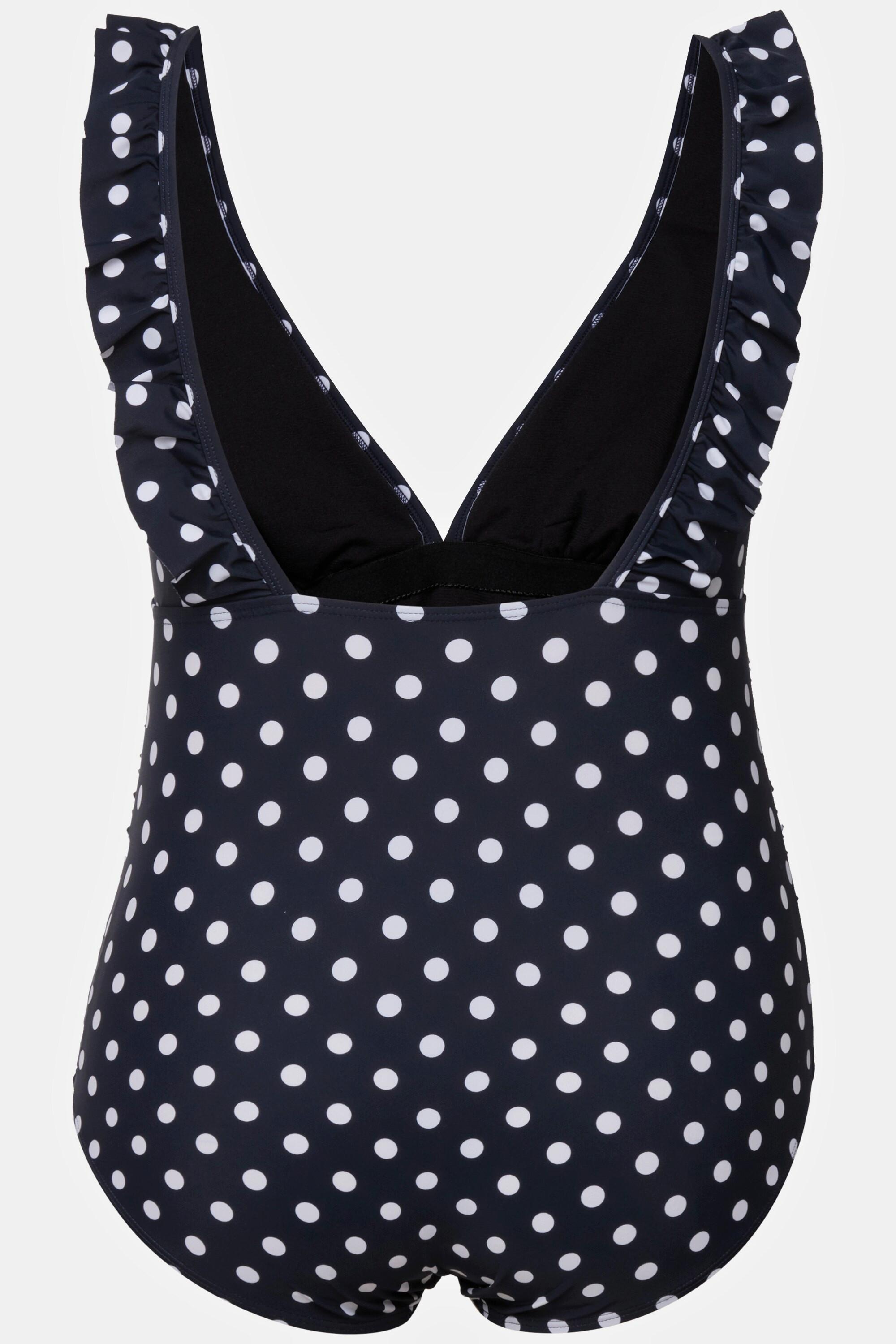 Ulla Popken Bellieva Polka Dot Umstands-Badeanzug  