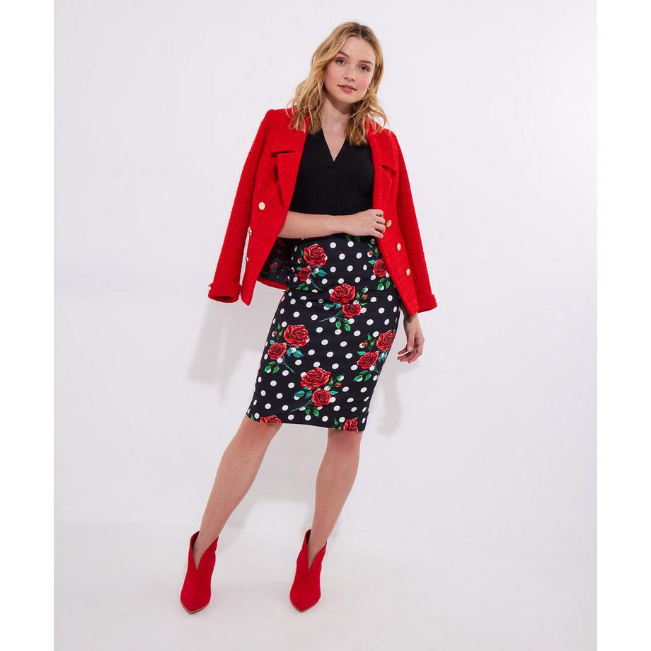 Joe Browns Gonna a Tubino a Pois con Motivo a Rose  