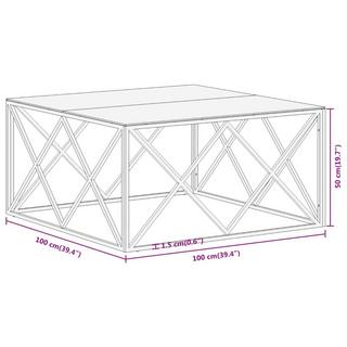 VidaXL Table basse acier inoxydable  