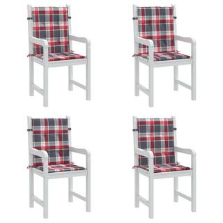 VidaXL Coussins de chaise de jardin 4 pcs Carreaux 100x50x3 cm  