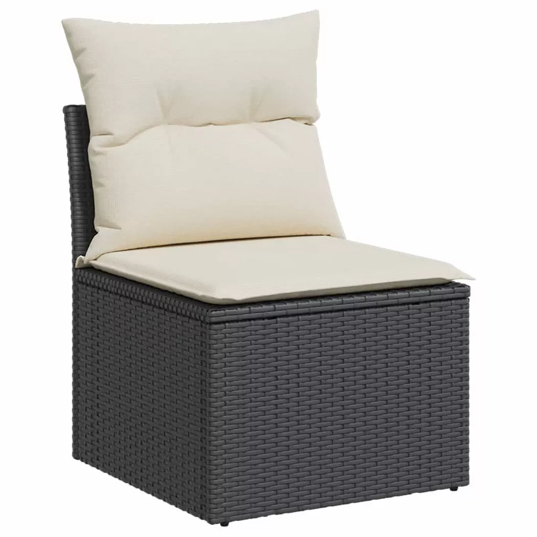 VidaXL - Gartensofa poly-rattan, One Size, Schwarz