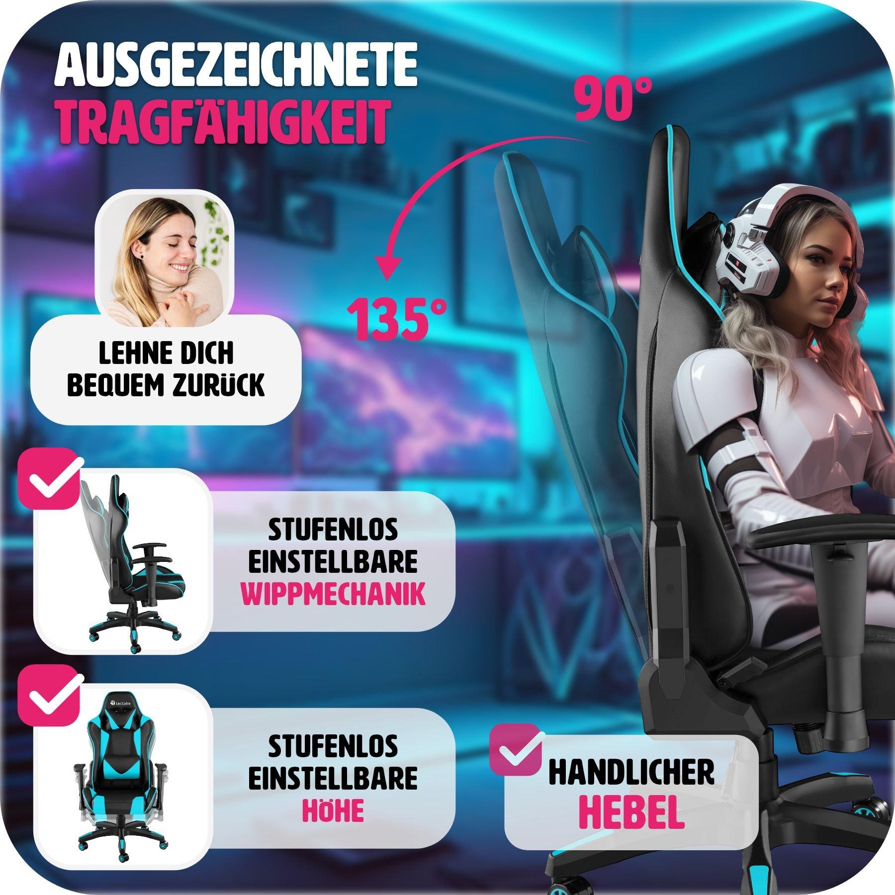 Tectake Premium Racing Bürostuhl Twink  