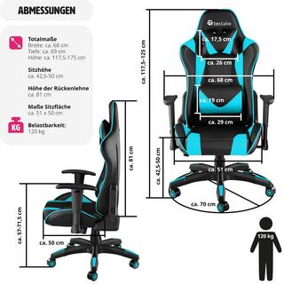 Tectake Premium Racing Bürostuhl Twink  