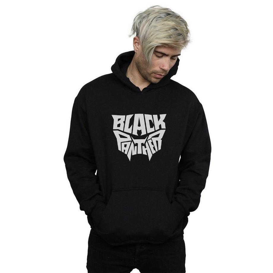 MARVEL Black Panther Logo Felpa con Cappuccio  