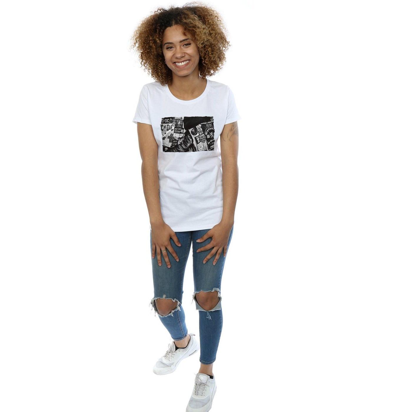 AC/DC ACDC T-Shirt Stampata Maniche Corte  